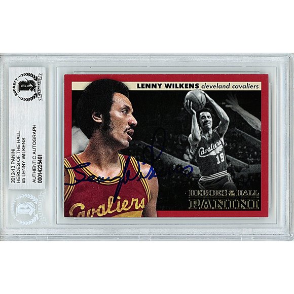 Lenny Wilkens Signed '13 Panini Heroes of Hall Basketball Card Beckett Autograph - Picture 1 of 5